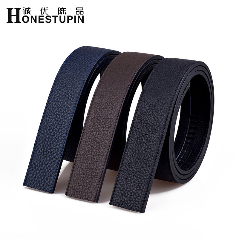 无头皮带男真皮自动扣皮带不带头真皮带条纯牛皮腰带替换男士带身