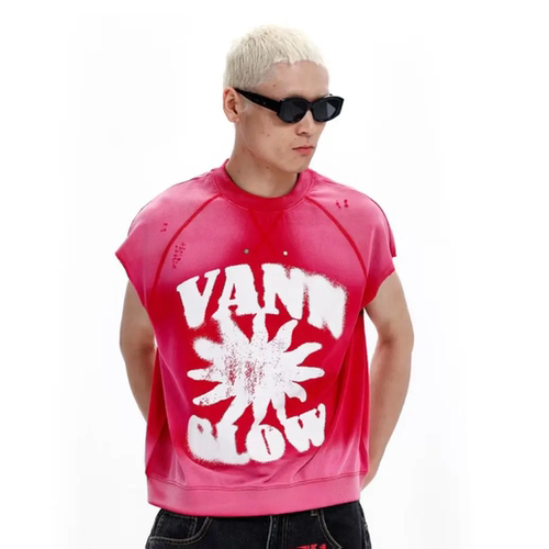 卡通印花无袖 美式街头宽松百搭背心 26夏季潮牌VANN VALRENCE