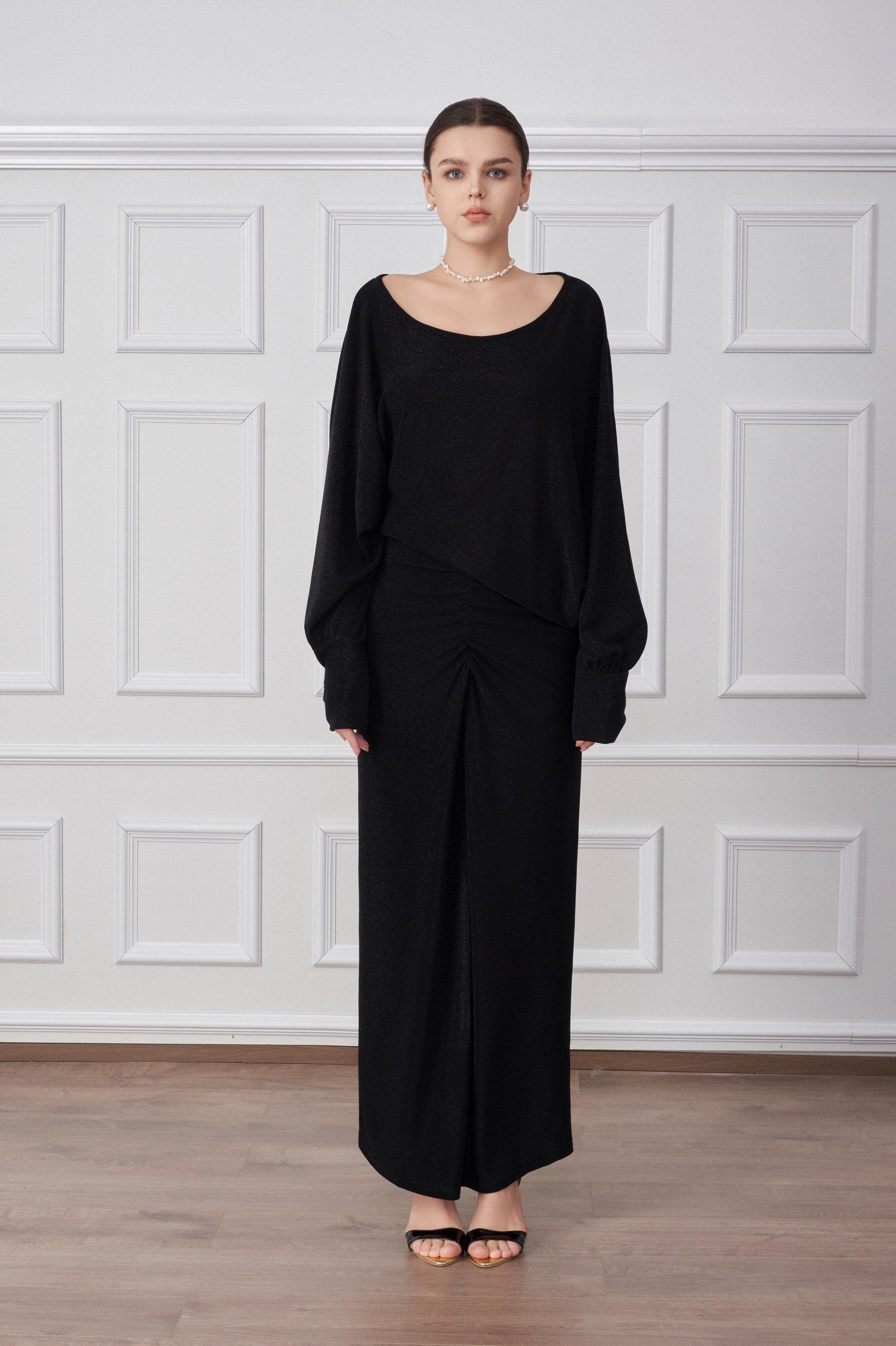 暗闪不对称上衣垂感CORA&WYNN洛杉矶