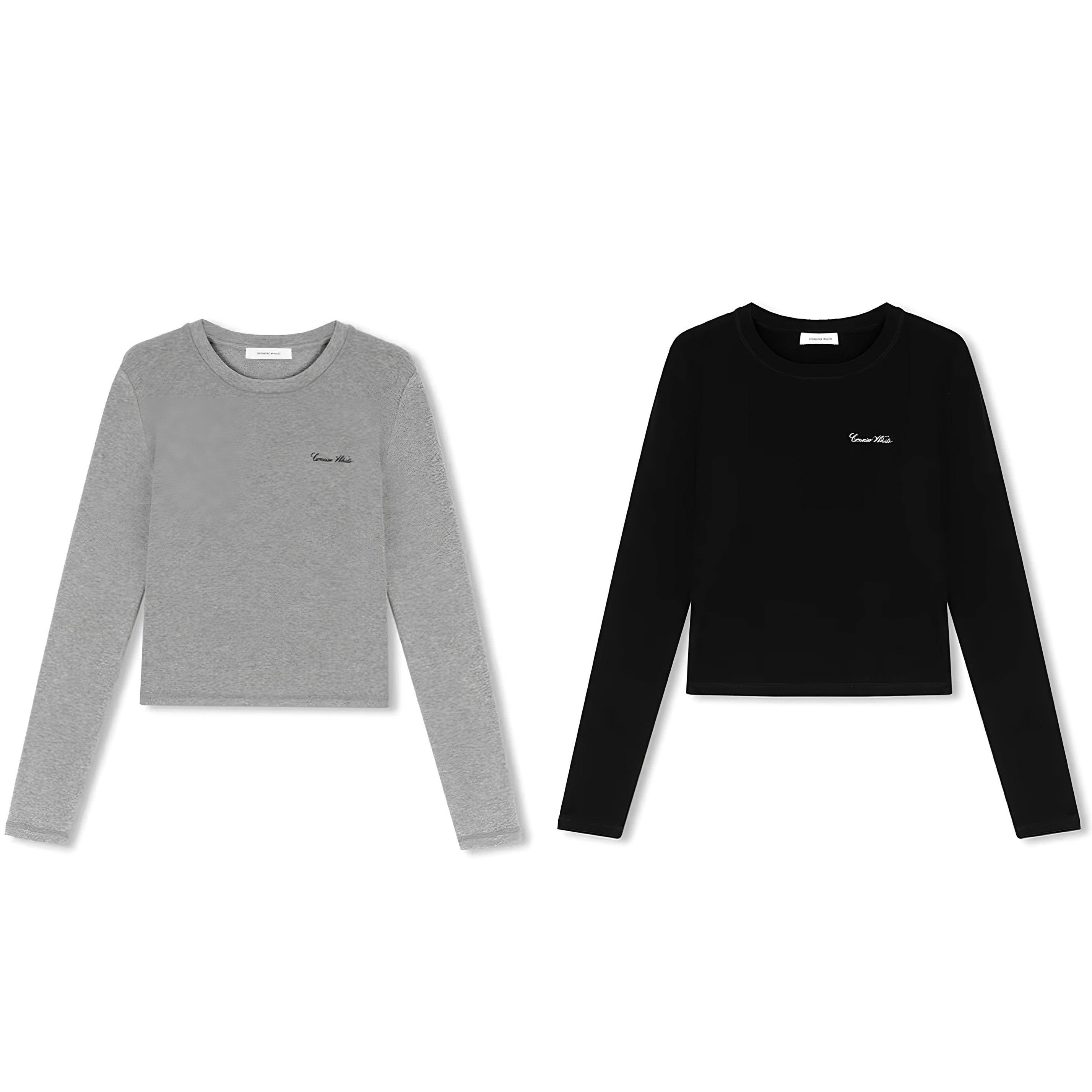 秋冬新款时尚LOGO德绒长袖卫衣 百搭上衣CONCISE-WHITE