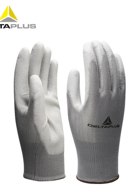 代尔塔201705劳保手套透气工作手套 PU涂层劳防手套 耐磨防滑抗撕