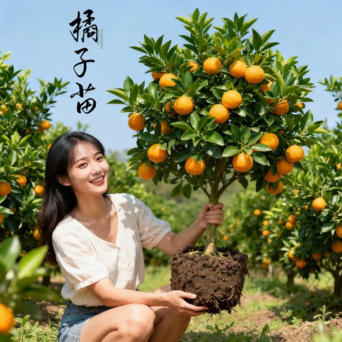 黄岩蜜橘树苗无籽蜜桔苗庭院橘子树果苗盆栽嫁接桔子带土当年结果