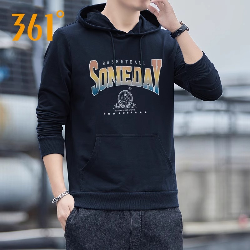 361°男士冬季加绒保暖套头卫衣