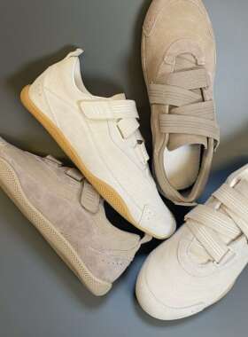 2026春新款魔术贴德训鞋女透气百搭平底休闲运动鞋舒适