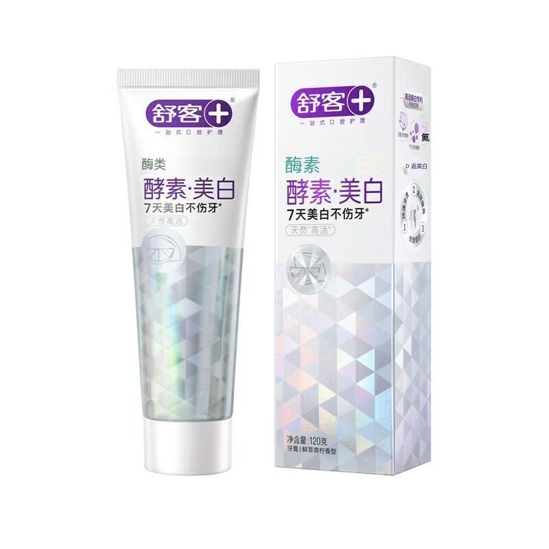 舒客舒克酵素牙膏120g蜜桃白牙膏