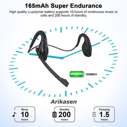 Bluetooth Headsets with Microphone Open Ear Headphones