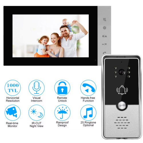 4-Wire Intercom Doorbell Villa Apartment Home doorphone