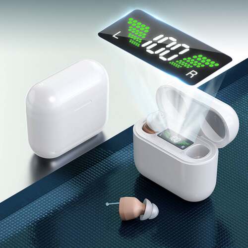 Invisible Audiphone Digital Display In-Ear Hearing Aids