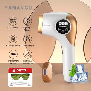 Icy-cold Laser Hair Removal for Women Men 999900 FlashTouch Auto Flash IPL Epilator