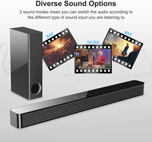 120W Home Theater TV Soundbar With Subwoofer Bluetooth Speak