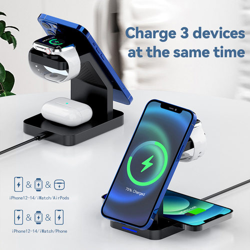 4 in 1 Fast Charging Wireless Charger Stand for iPhone 12 13