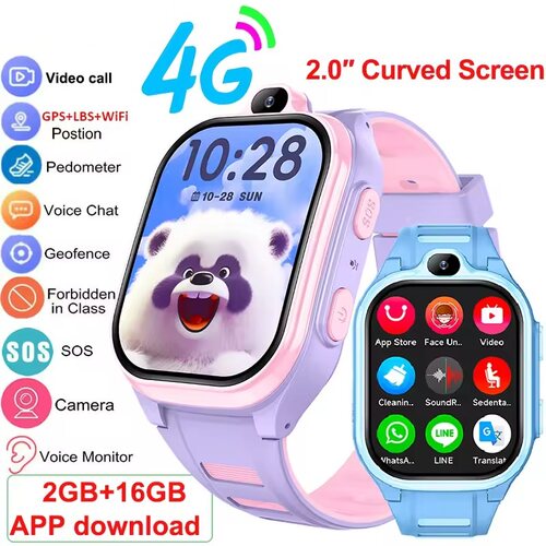 4G Smart Watch Kids GPS WIFI APP Download 2+16GB Smartwatch
