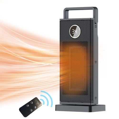 Space Heater 2000W PTC Ceramic Portable Heater Fan with 12H