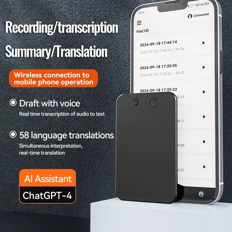 AI ChatGPT-4 Phone Call smart Translator 64GB Audio recorder