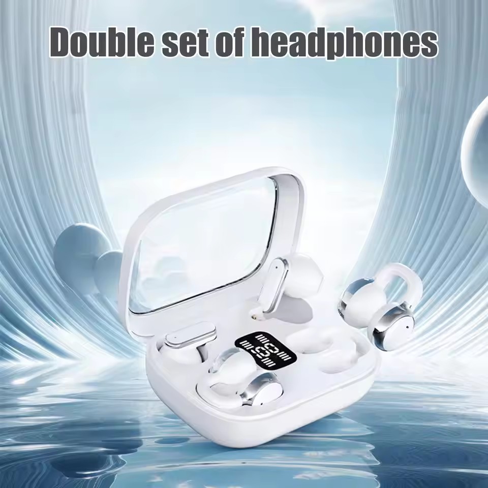 2 In 1 Wireless Earbuds ear Clip Earphones Sport Headphone