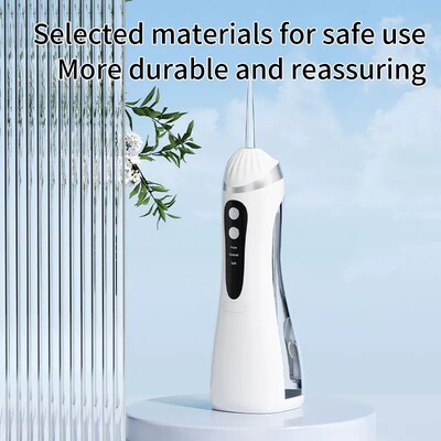 Portable teeth whitening floss device water pick floss brush