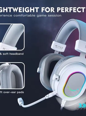 FIFINE RGB Gaming Headset Headphone for PC PS4 PS5 Ampligame