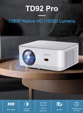 TD92 Pro 4K 1080P Android WIFI LED Projector  Portable Outdoor Video Game Home Theater Cinema Beamer