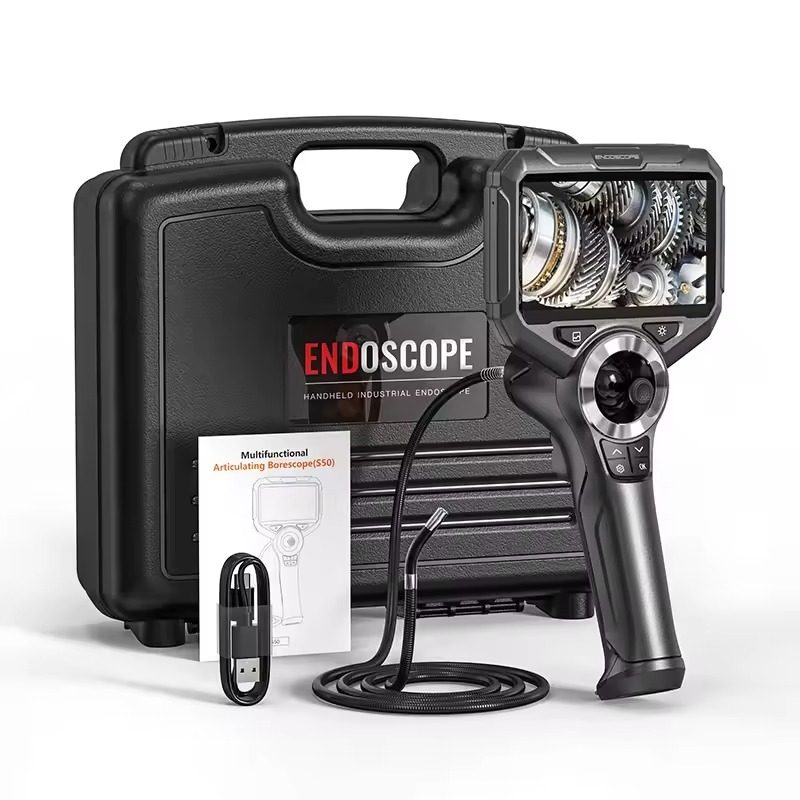 6mm720 Degrees All Way Steering Industrial Endoscope for Car Pipe Inspection Sewer Camera Borescope