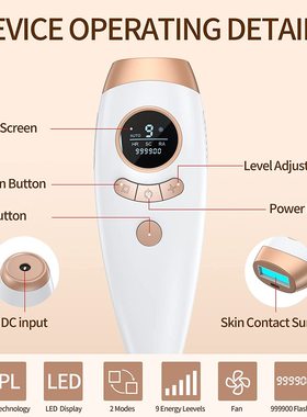 IPL Laser Epilator Pulsed Light Depilator Flashs  Hair