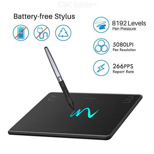 HUION HS64 6x4 Inches Graphic Drawing Tablets Phone Tablet P
