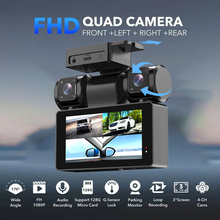 Car Dash Cam 4 lens Black Box Driving Camera  24H Monitoring