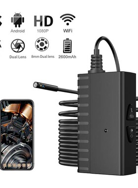 8MM Dual Camera Wireless Endoscope 2.0MP WiFi Inspection Cam