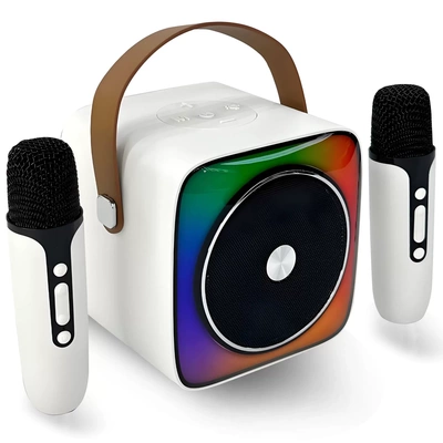 karaoke wireless speaker RGB LED with dual microphones