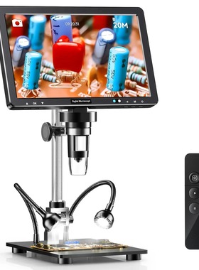 10.1'' HDMI Digital Microscope 2000X Coin Microscope 20MP