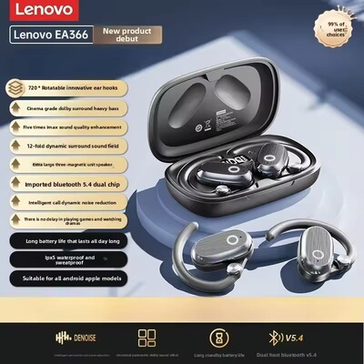 Lenovo EA366 Bone Conduction Bluetooth Headphones  Earbuds