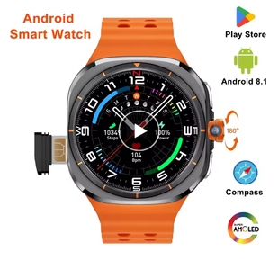AMOLED Android Smart Watch 4G SIM WiFi GPS 32GB Smartwatch