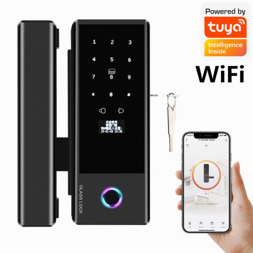 Smart Lock Glass Door Lock WiFi Tuya APP Fingerprint