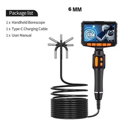 360° 4.3 inch Endoscope Camera 6mm Car Inspection Borescope