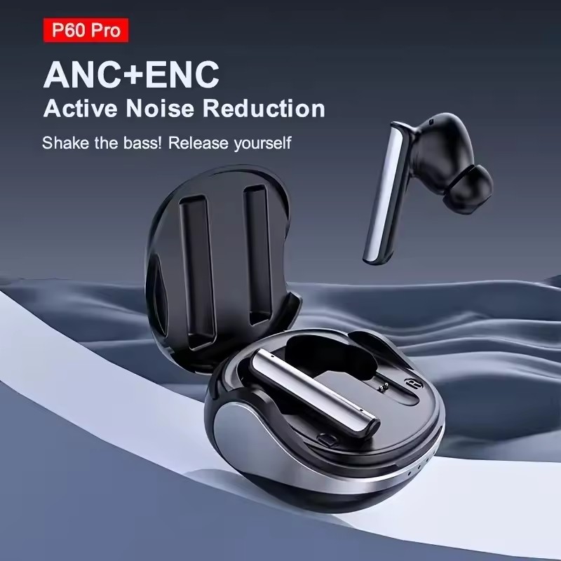 ANC Wireless Earphones Noise Cancelling Bluetooth Headphones