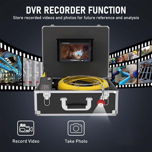 Sewer Camera Drain Pipe Cameras Snake Camera  DVR Recorder