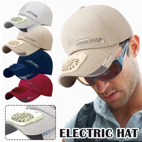 Unisex Summer USB Cooling Fan Baseball Golf Peaked Hat