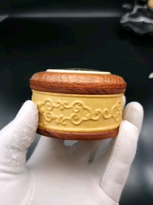 丰一阁精品天津名家花模花卉纹万体蛉虫墩葫芦鸣虫用具