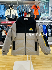 李宁儿童羽绒服2023冬季新品篮球系列男大童加厚保暖宽松连帽外套