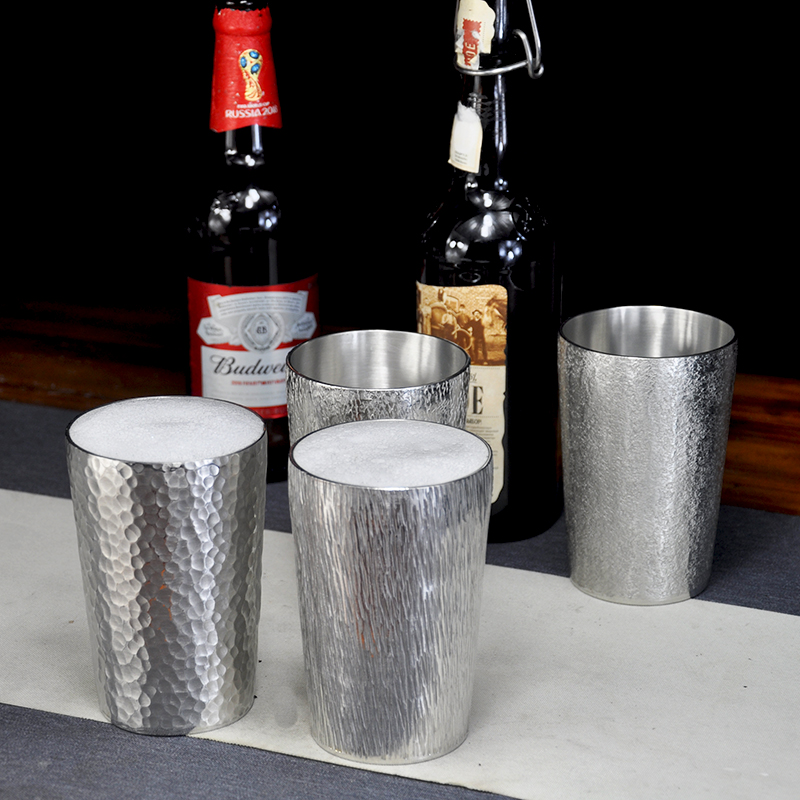 匠人手工999纯锡啤酒杯烈酒杯