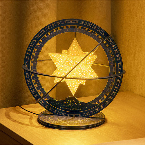 故宫淘宝紫禁星夜光影纸雕灯摆件