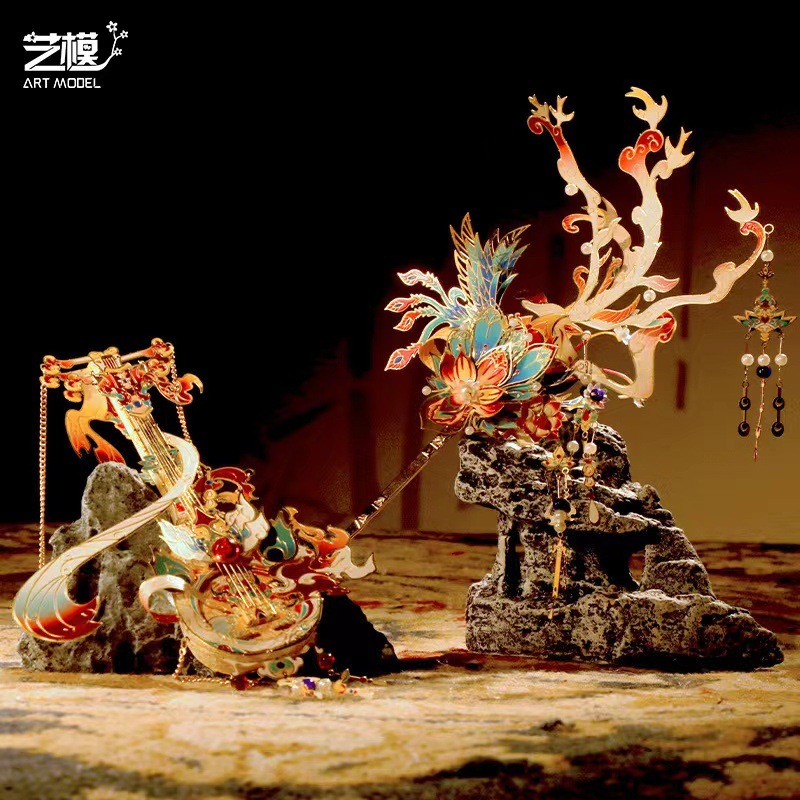 艺模国风簪中剑弦煌花影3D拼装