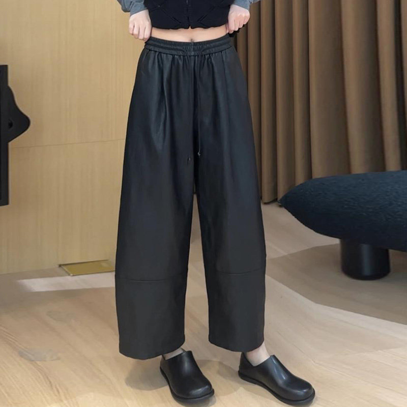 2025秋季新款百搭九分裤休闲裤女韩版宽松显瘦直筒裤阔腿裤皮裤,女装/女士精品,休闲裤,淘宝优惠券,粉丝福利购,淘宝优惠卷