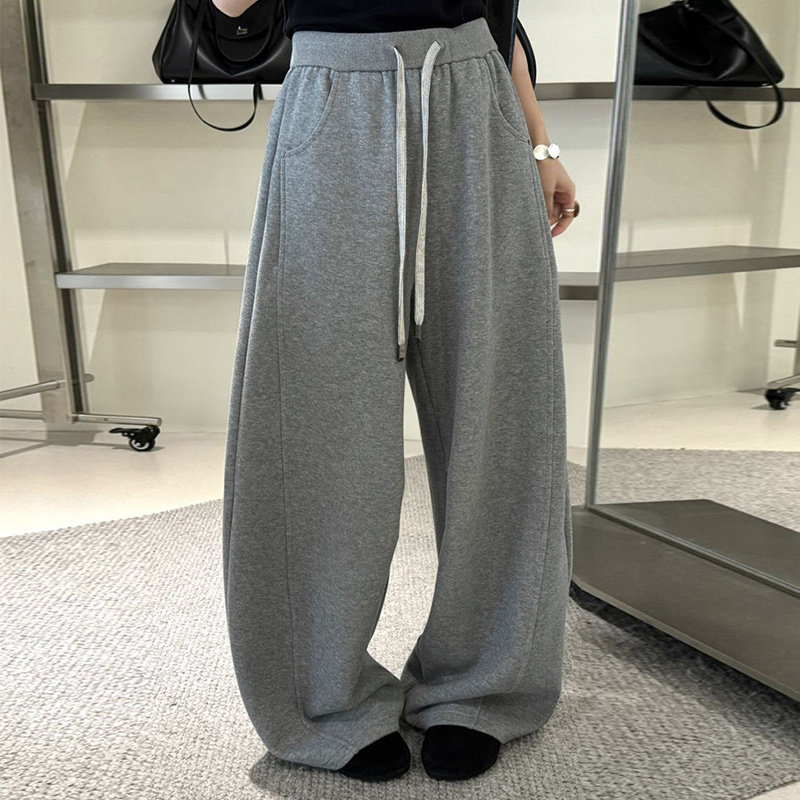 秋冬新款垂感百搭运动裤休闲裤女慵懒风宽松显瘦时尚阔腿裤卫裤,女装/女士精品,卫裤,淘宝优惠券,粉丝福利购,淘宝优惠卷