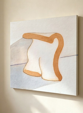 无框画Lilou不规则波浪吐司简约美食早餐餐厅卧室客厅装饰画挂画
