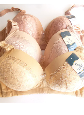 3381无钢圈薄款大罩杯女C杯胸罩44码三排扣固定肩带文胸无钢圈