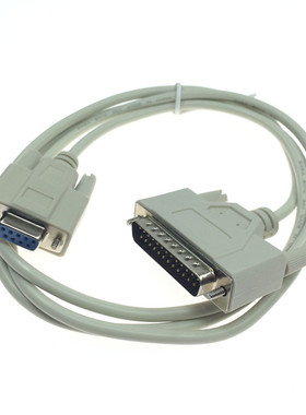 串口线转并口线rs232母db9转DB25公针连接线com口9孔数据线转接线