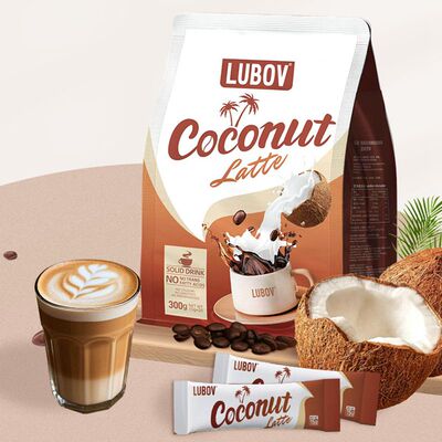 琉鲍菲马来西亚原装进口生椰拿铁速溶咖啡300g/20条袋装固体饮料