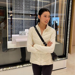 哈瓦塔羽绒服鹅绒立领上衣冬季户外运动瑜伽女轻薄修身外套夹克