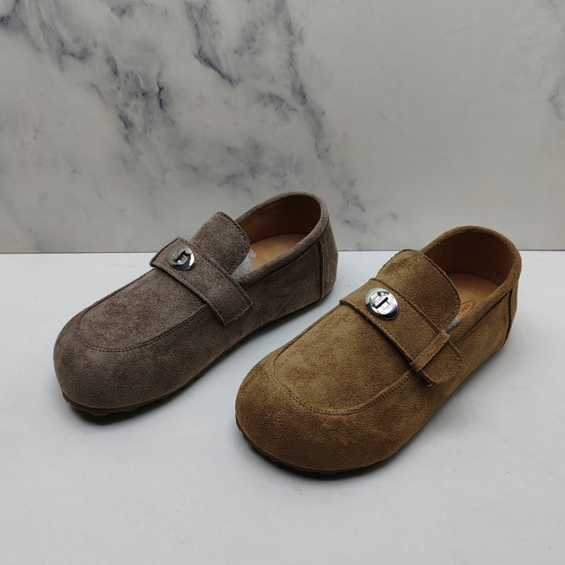 工厂撤柜复古风反绒面一脚蹬乐福鞋女平跟圆头舒适百搭休闲单鞋,女鞋,浅口单鞋,淘宝优惠券,粉丝福利购,淘宝优惠卷