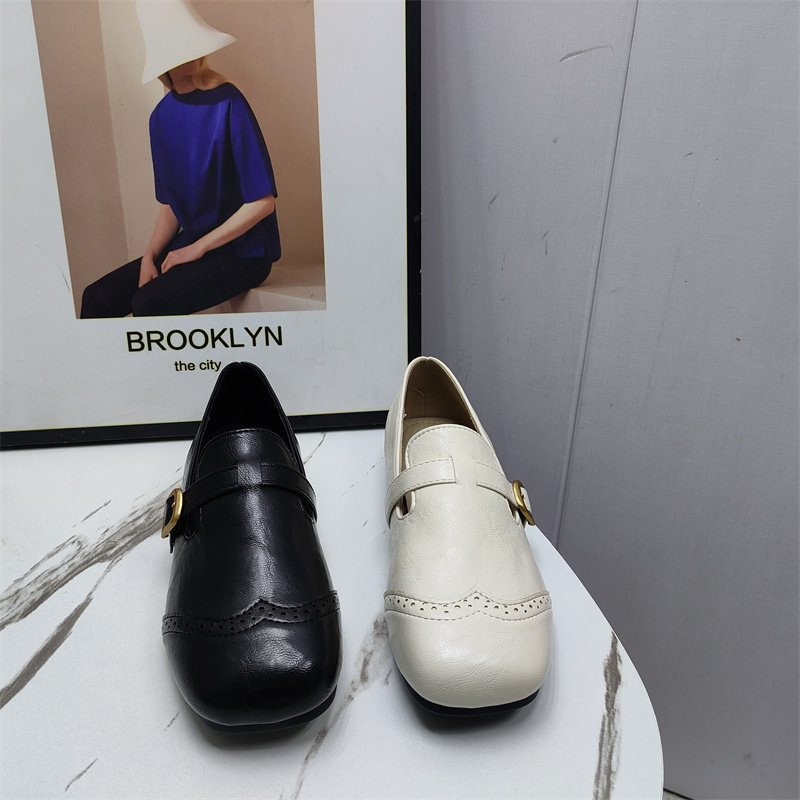 英伦风搭扣乐福鞋女平底一脚蹬舒适百搭深口单鞋,女鞋,深口单鞋,淘宝优惠券,粉丝福利购,淘宝优惠卷